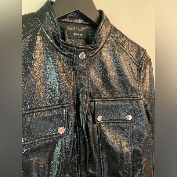 Theory Patent Faux Leather Jacket - Picture 4 of 6
